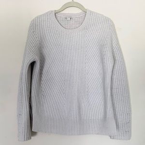 GAP | Ribbed Lambs Wool Blend Crew Neck Sweater Heavy Weight in Off-White
